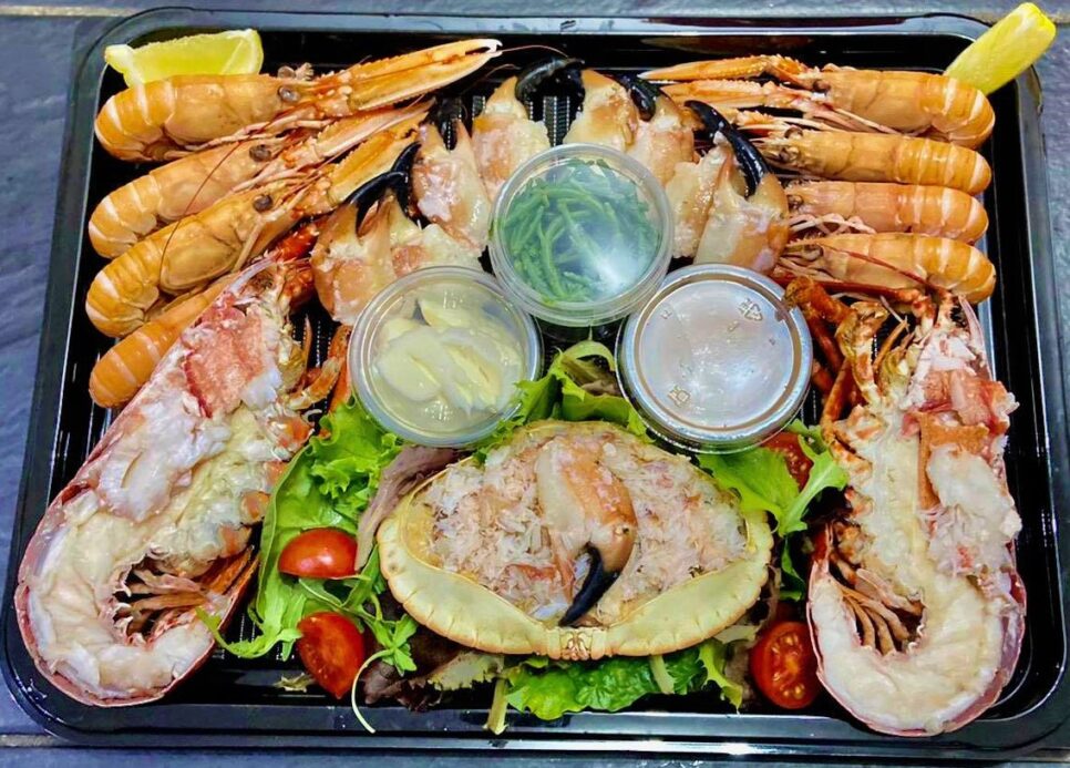 Shellfish Platter for 4 seafood feast D.R Collin Fish Eyemouth, Scotland