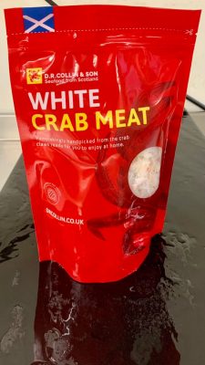 white crab meat bag
