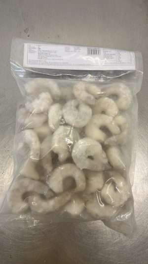 Raw shelled and deveined tiger prawn tails 1kg